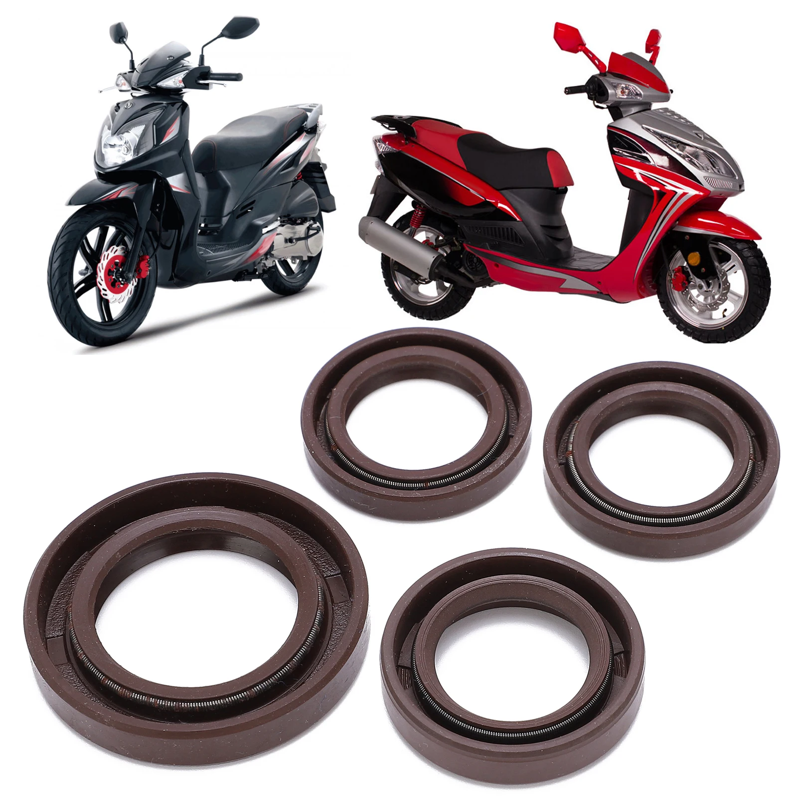 4pcs Engine Oil Seals Set Replacement for GY6 125cc 150cc 152QMI 157QMJ ATV Scooter Moped Go Kart