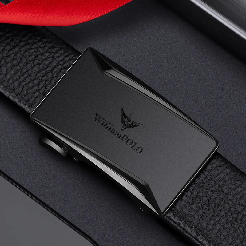 Fashionable cowhide belt for men's casual automatic buckle belt, personalized and versatile belt