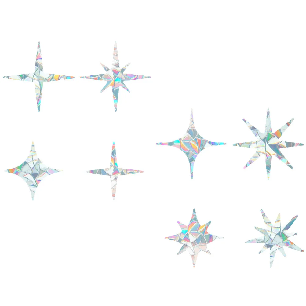 

8Pcs Static Cling Window Decals Anti-Collision Glass Stickers for Home Office Uv Resistant Removable Decorative