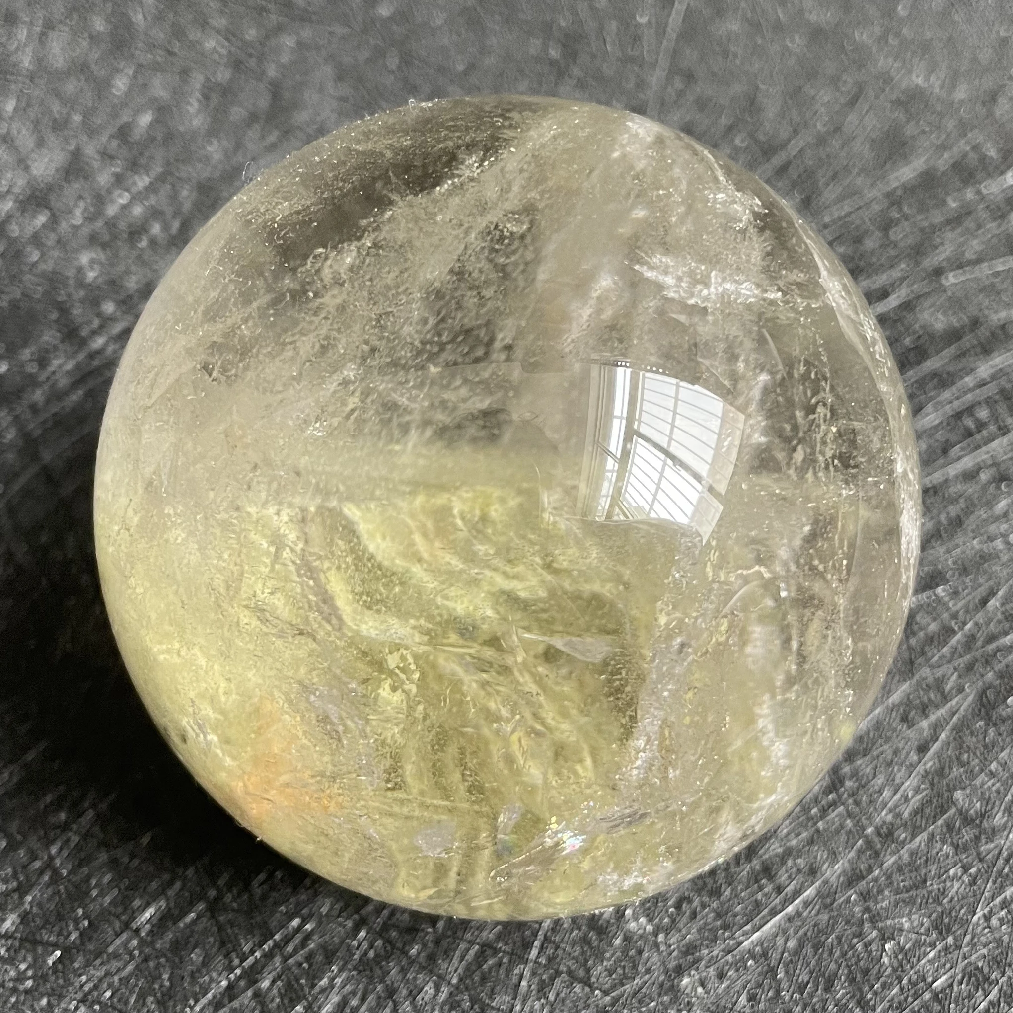 

471g Natural Green Phantom Quartz Sphere Decoration Polished Garden Quartz Crystal Ball Reiki Healing L246