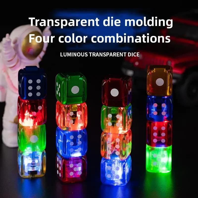 Creative Dice Design Butane Torch Lighters Windproof Lighter Transparent Colored Lights Green Flames Jet Lighter