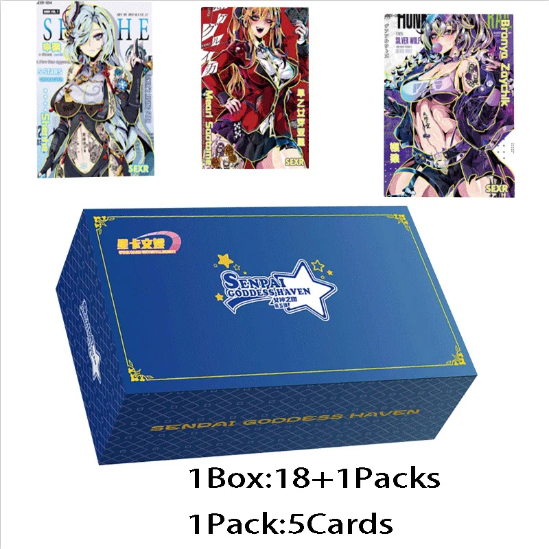 New Senpai Goddess Haven 5 Goddess's Kiss Collection Cards Girl Party Swimsuit Bikini Feast Booster Box Toy Hobbies Gift