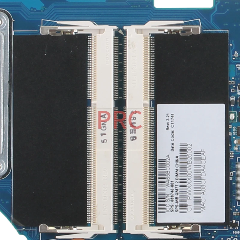 Imagem -03 - Placa-mãe Portátil para hp Elitebook 6050a2479201 8770w 688745601 Slj8a Notebook Mainboard