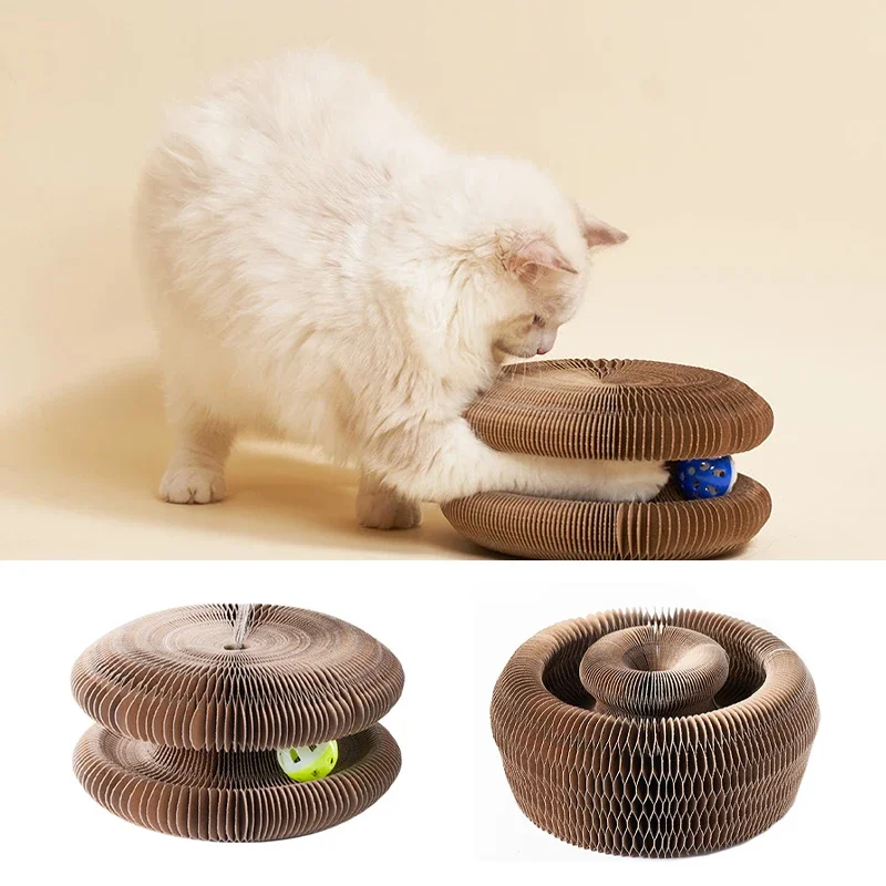 

Magic Organ Cat Toy Cats Scratcher Scratch Board Round Corrugated Scratching Post Toys for Cats Grinding Claw Cat Accessories