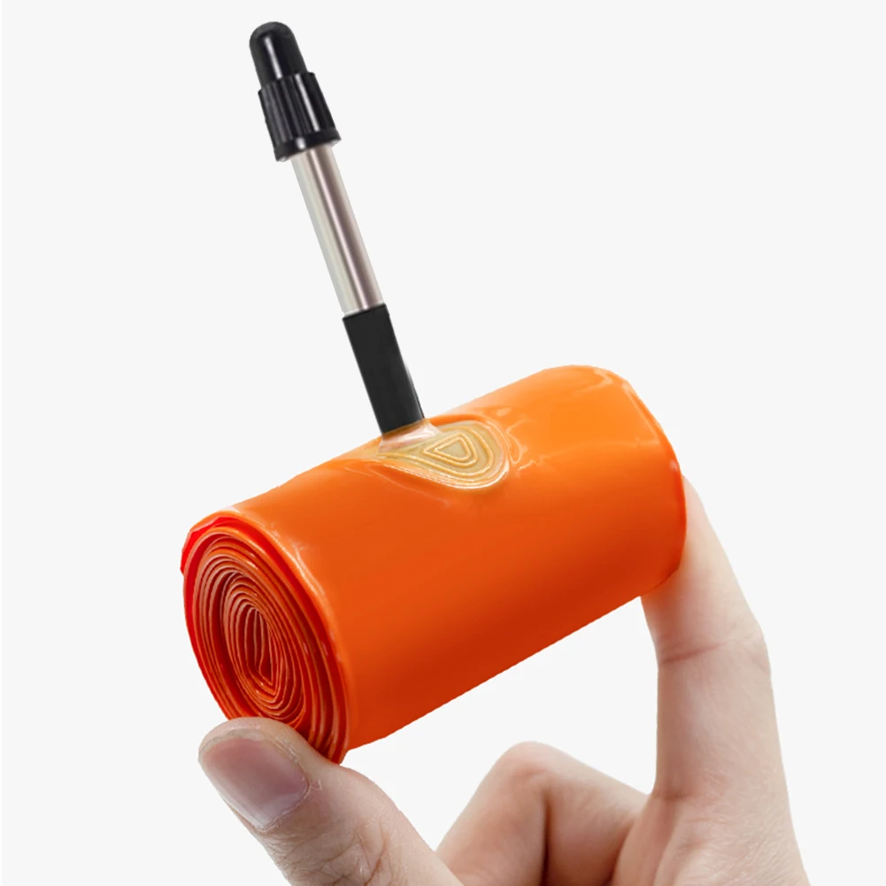 لدراجات 700C - خفيفة الوزن - أنبوب داخلي للدراجة من البولي يوريثان الحراري 35-40C عالي الجودة - بولي يوريثان برتقالي 65 مم من سبائك الألومنيوم + صمام ABS #2