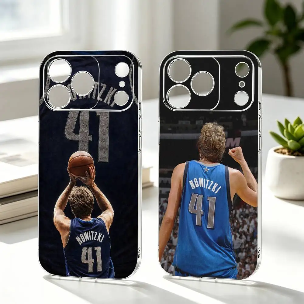 Basketball Sports Star Dirk 41 Phone Case For iPhone 17 16 15 14 13 12 Mini Pro Max Plus Transparent Cover