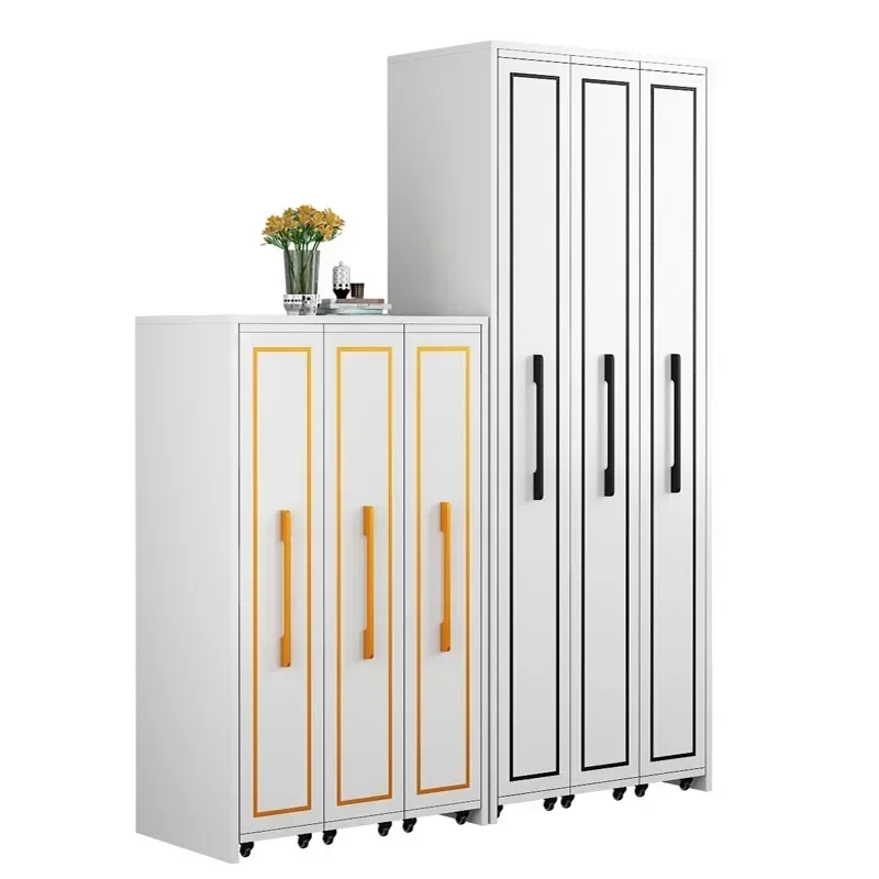 

Push-pull hidden removable bookcase, invisible drawer type dust-proof bookshelf, crevice storage belt wheel combination