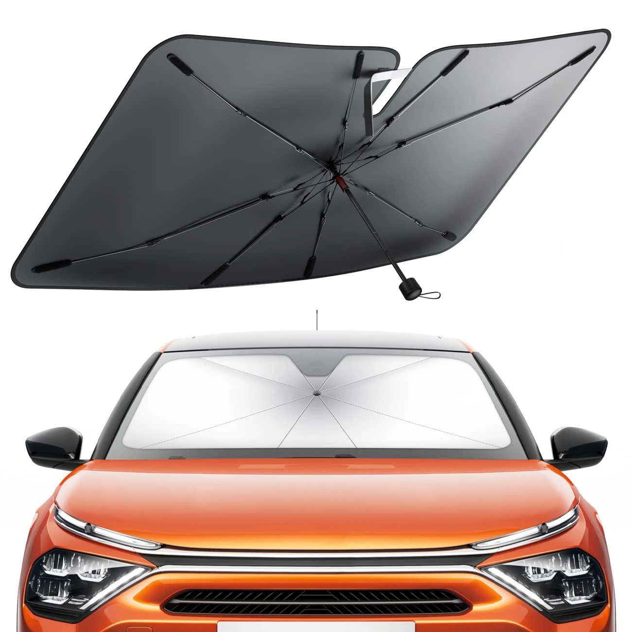 Car Sunshade Foldable Windshield Umbrella Sun Shade Curtain Car Front Window Parasol Sun Protector Accessories