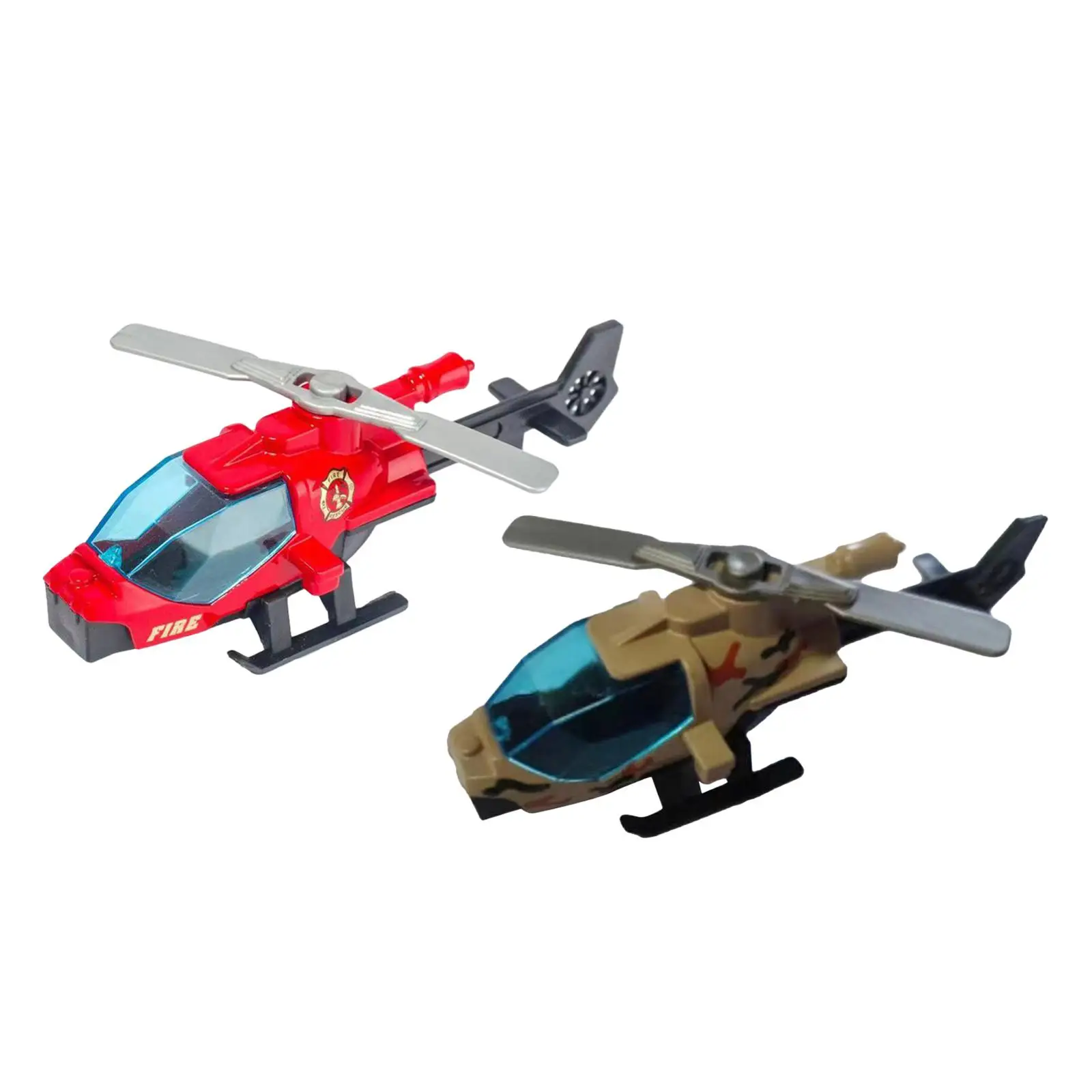 Diecast Alloy Helicopter for Kids Children Birthday Gift Cake Decoration Desktop Display Party Favor Plane Toy Small Metal Model