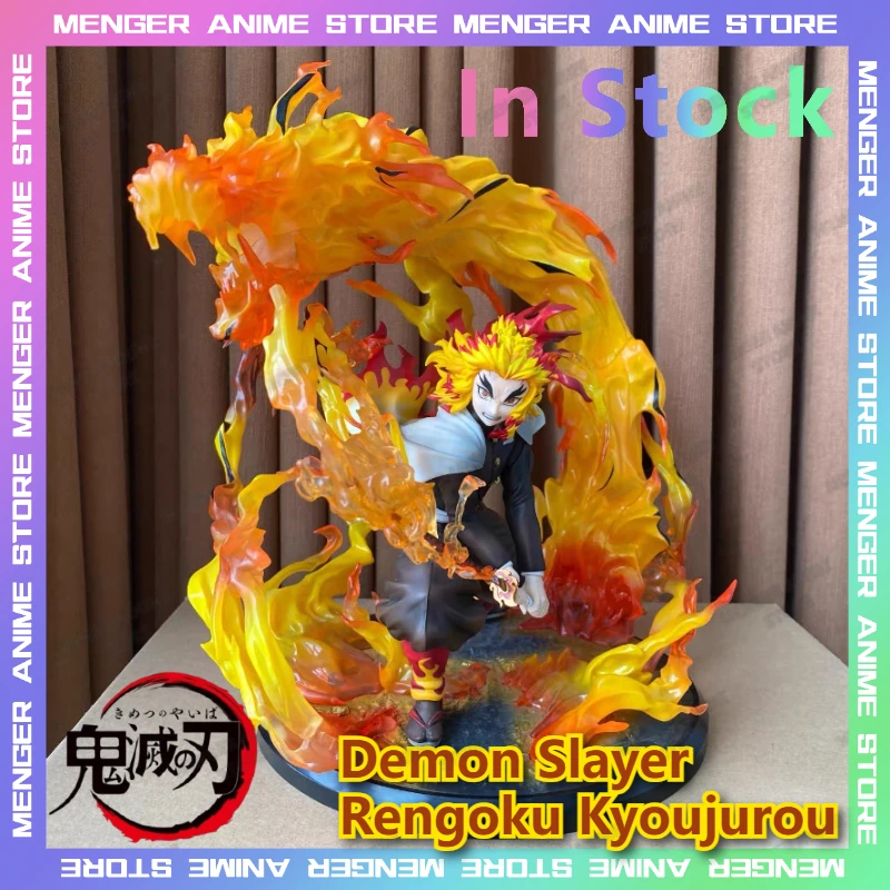 

Original ANIPLEX Demon Slayer Mugen Train Rengoku Kyoujurou Figure Flame Breathing 1/8 Scale Collectible Toys Anime Statue Gift