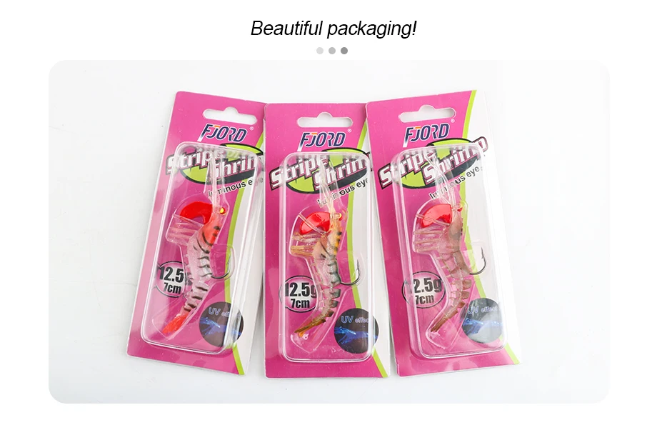 FJORD Heißer Viele Abschnitt Garnelen Klassische Flexible Garnelen 6.5/12.5/17g Angeln Lockt Weicher Köder Bionische Köder blei Haken FishingTackle – Detail 9