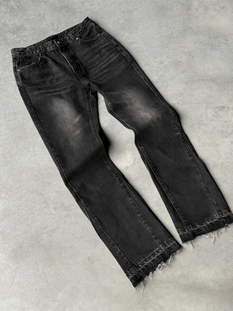 Celana Jeans Pria Harajuku Y2K - Gallery Dept Flare ulasan dan harga