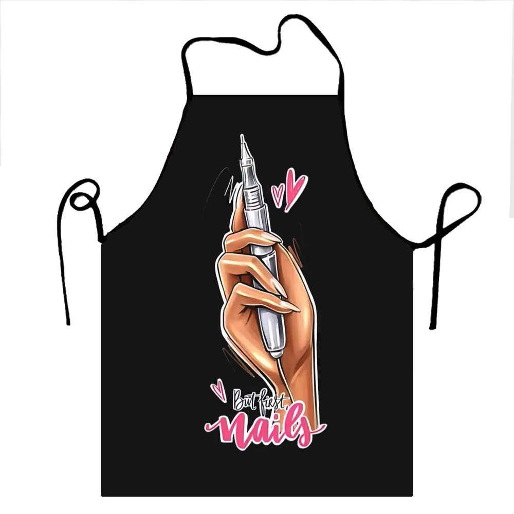 مخصص مريلة طلاء الأظافر هو قوي المئزر للرجال النساء الكبار الشيف الطبخ المطبخ طلاء الأظافر Tablier المطبخ اللوحة 50*70 سنتيمتر #3