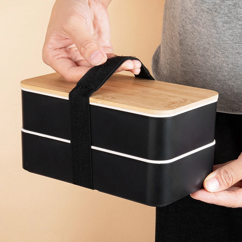 Stackable Bento Lunch Box Office Workers Microwaveable Divided Large Capacity Bento Box Minimalist Lunch Box Students Lunch Box