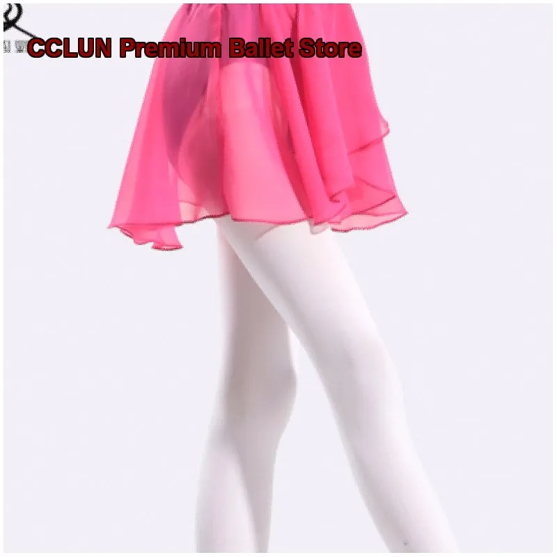 Baiwu Yuan Women's Adult Dance Training Leotard Outerwear Chiffon Shorts Elastic Waist Multiple Colors