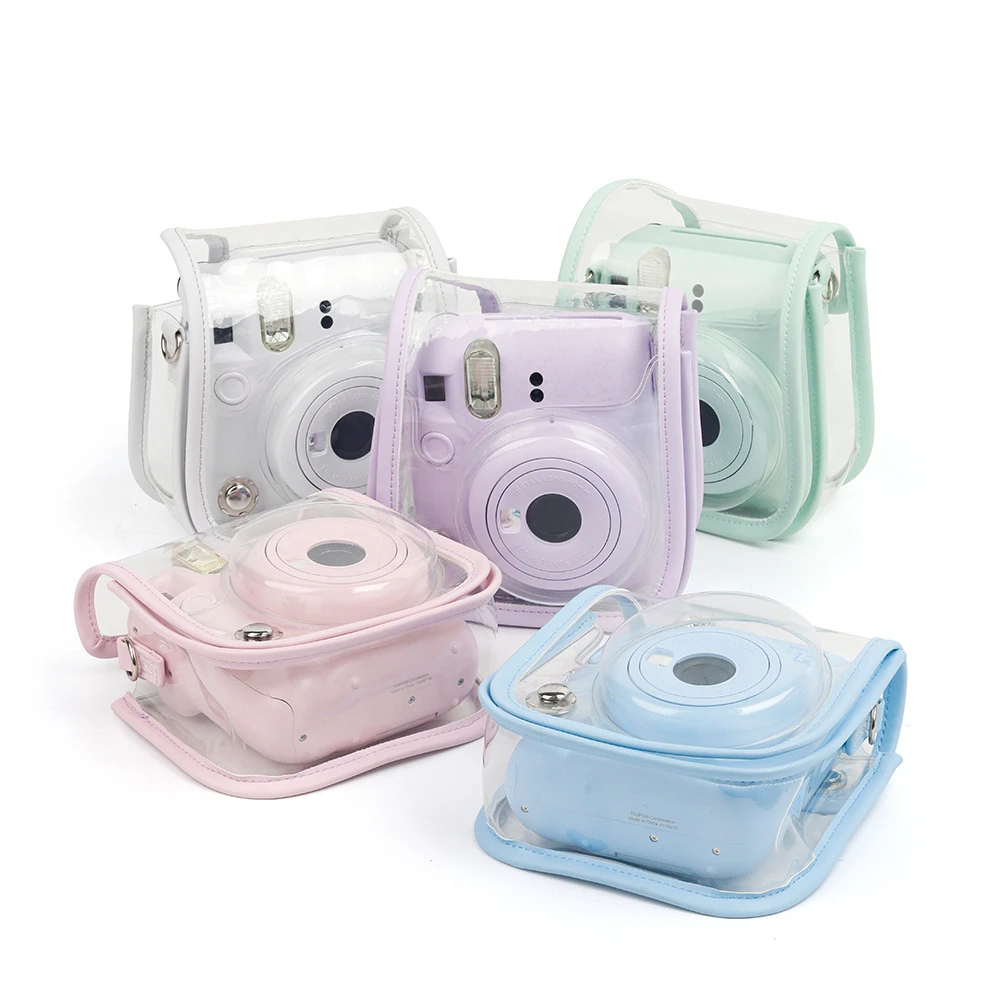 Fujifilm Instax Mini 12 حقيبة كاميرا شفافة ، تناسب الكاميرا الرقمية الطازجة والحلوة ، حقيبة حماية التخزين
