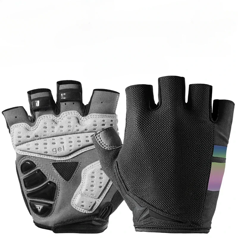 

Силиконовые мужские и женские весенне-летние амортизирующие дышащие перчатки для езды на горном велосипеде с половиной пальца
