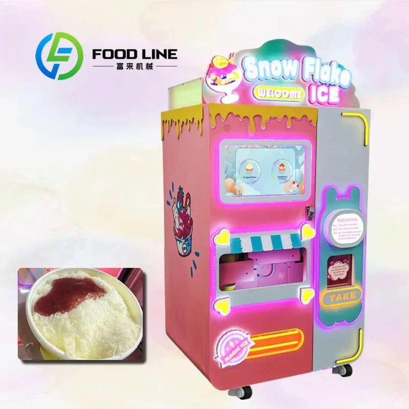 Shaved Ice Vending Machine Optimized For Sports Stadiums Dispensing Energizing Cold Snacks With High Speed Service During Game