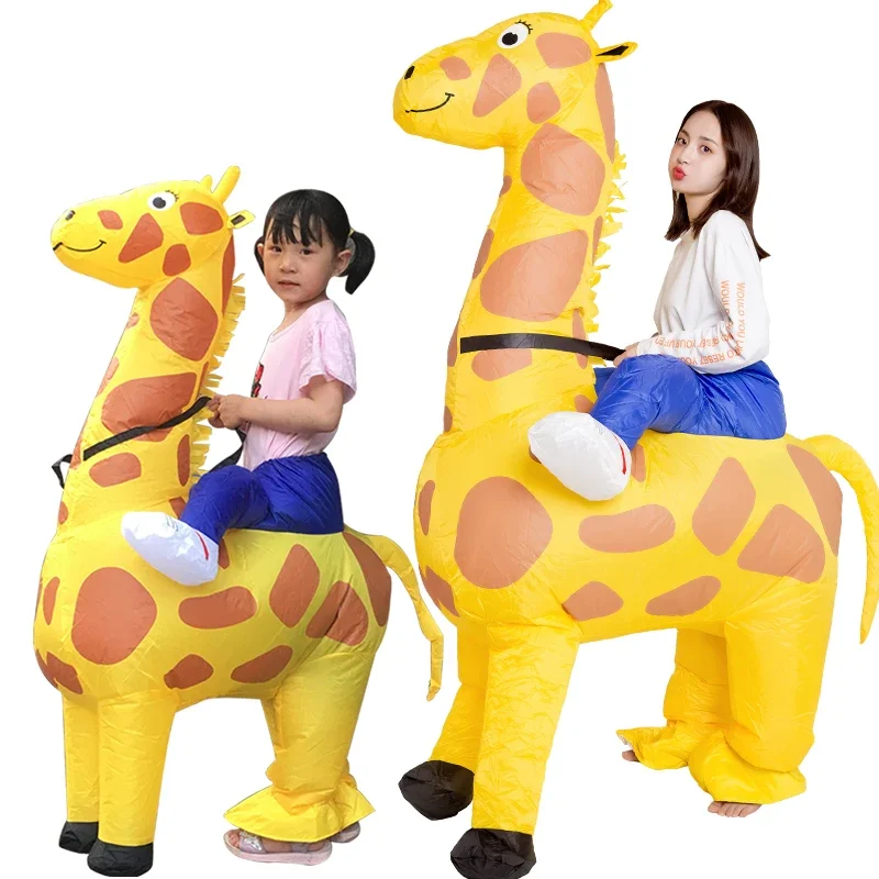 Halloween funny funny cartoon costume walking animal mount parent-child giraffe inflatable clothes pants props