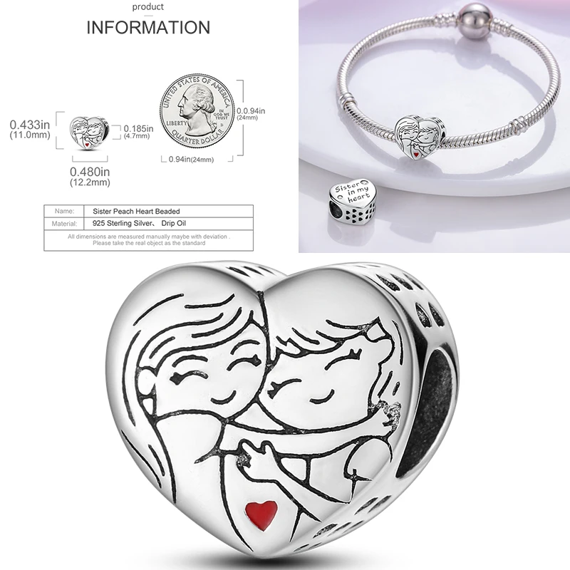 2026 Neuer 925 Sterling Silber Schleifen-Charm Herz Keltischer Knoten Perlen-Anhänger Passend für Europäische Armbänder DIY Damen Schmuck Geschenk – Detail 12