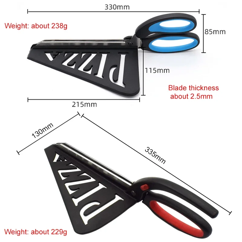 Pizza Schere Messer Pizza Schneiden Werkzeug Edelstahl Pizza Cutter Slicer Backen Werkzeug Multifunktional Mit Abnehmbarem Spachtel – Detail 2