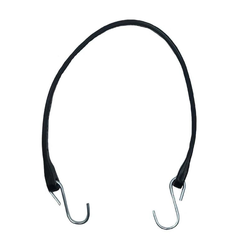 

9" Length Rubber Tie Down Strap with S Hook Rubber Bungee Elastic Cord Luggage Carrier Tent Band Strap Rope with Hooks