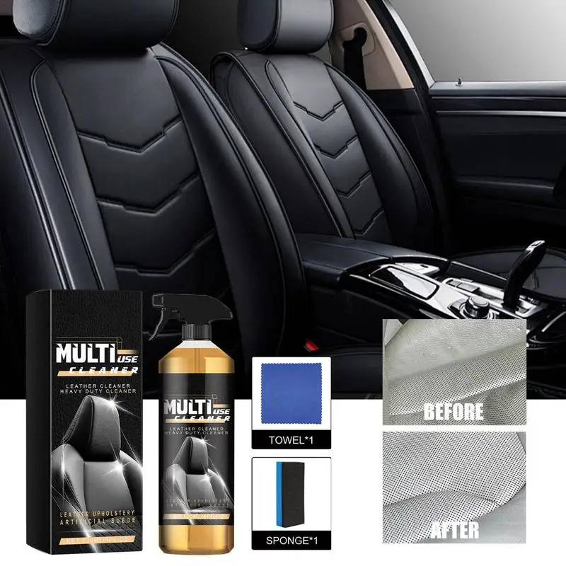 Car Seat Cleaner Deep Nourishing Leather Cleaner Leather Care Kit With Anti-UV Protection For Leather Apparel Shoes Boots Bags