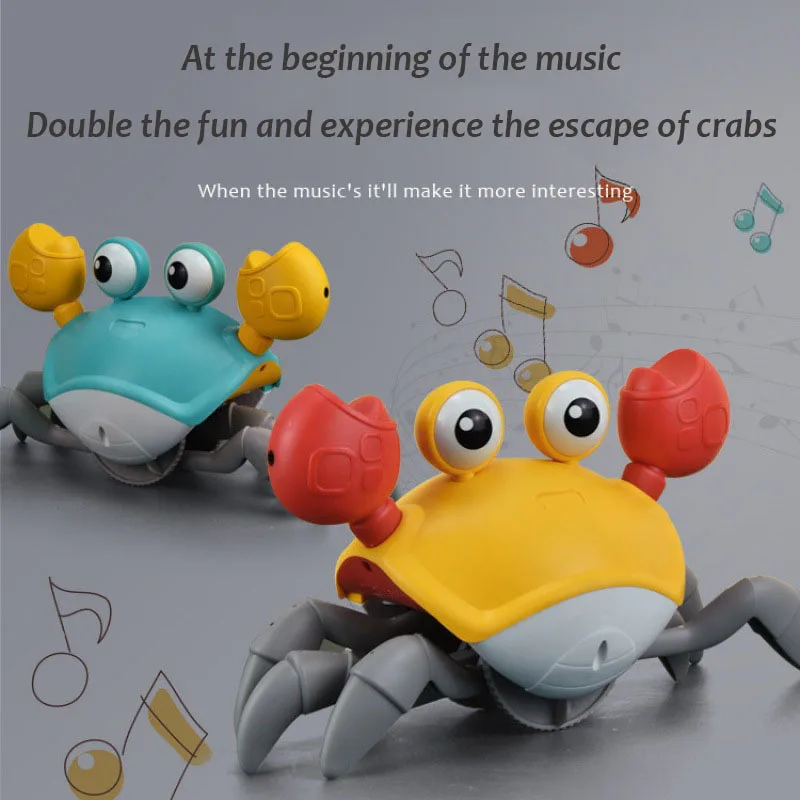 Children's Electric Induction Crab Toy Rechargeable Escape and Crawling Children Accompanying Babies Soothing Babies Early Edu