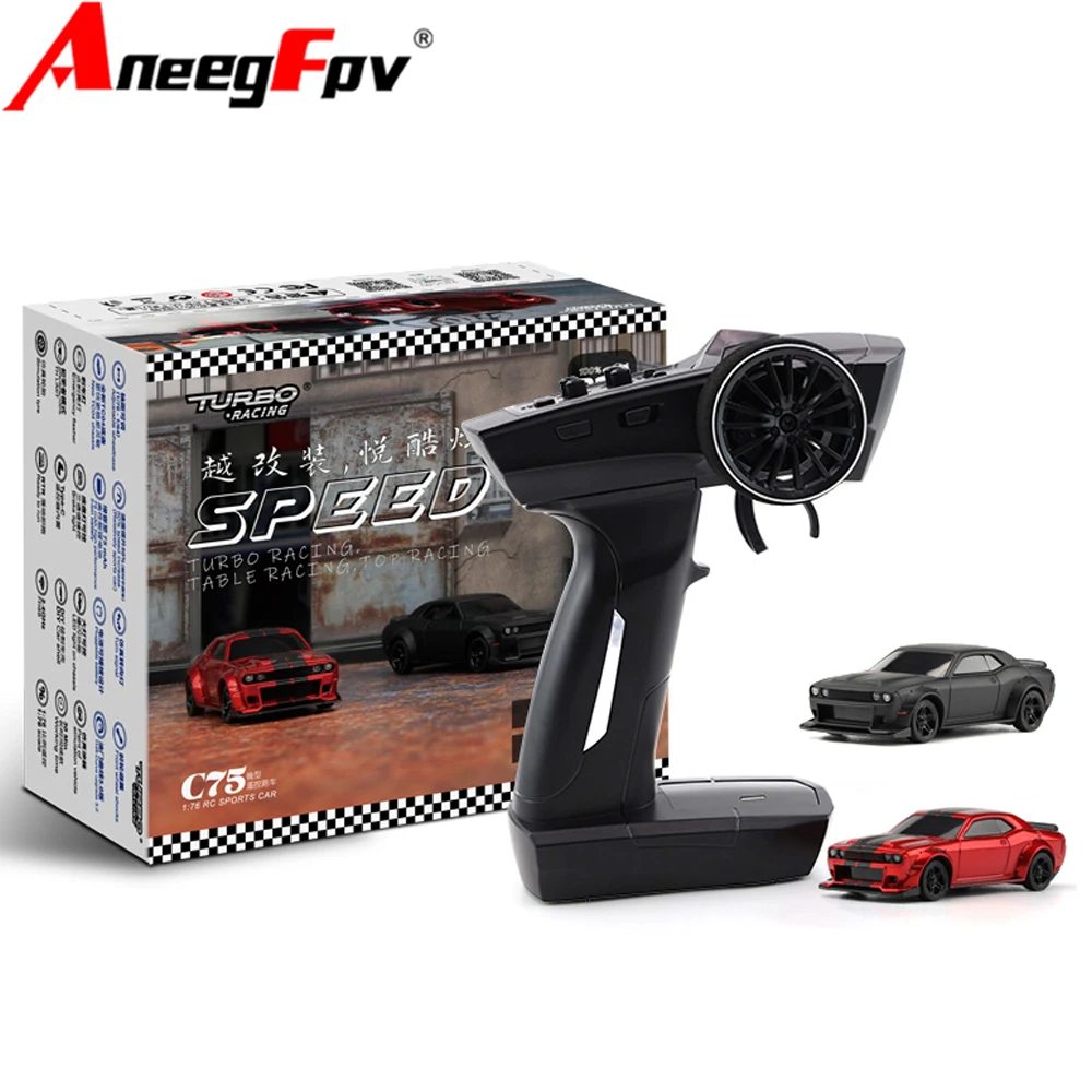 Turbo Racing 1:76 C75 On Road  Car Radio Full Proportional Remote Control Toys RTR Kit For Kids and Adults