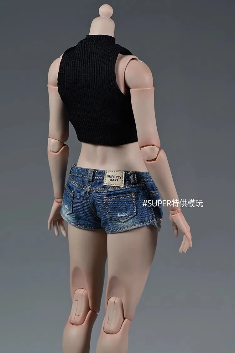 Super Offer 1:6 Scale Female Soldier Trendy Doll Ripped Hot Pants Clothes Accessories Model fit 12