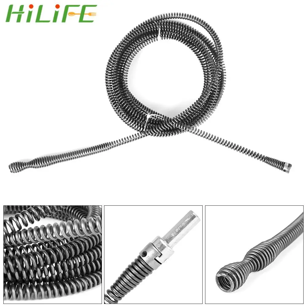 

Multifunctional Household for Kitchen Sink Spring Pipe Dredging Tools Clog Cleaning Tool Drain Snake Cleaner Extension Spring