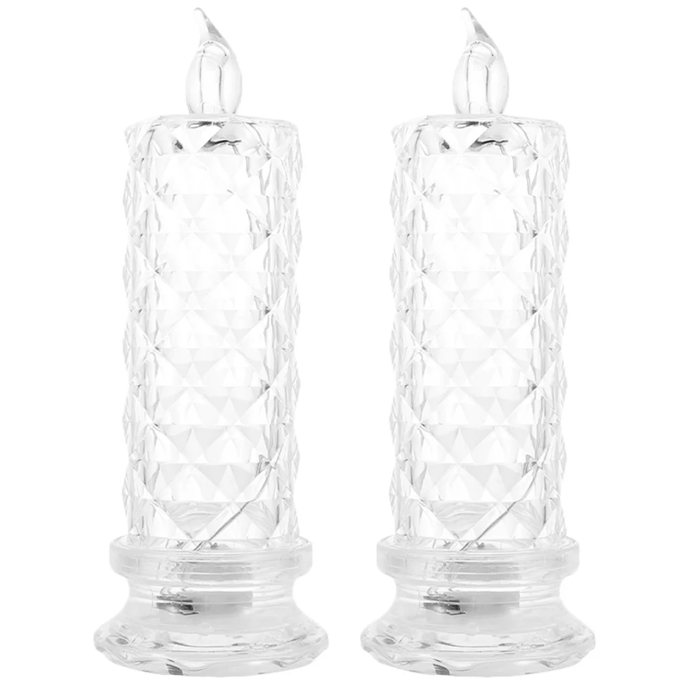 Velas eléctricas sin llama, luz romántica para el Día de San Valentín, dormitorio, decoración del hogar, velas eléctricas, 2 uds.