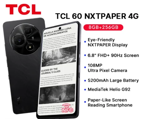 【¥18,677】TCL 60 NXTPAPER 4G 8+256GB 6.8インチペーパーライクアンチグレアスクリーン-アリエク特価アラート