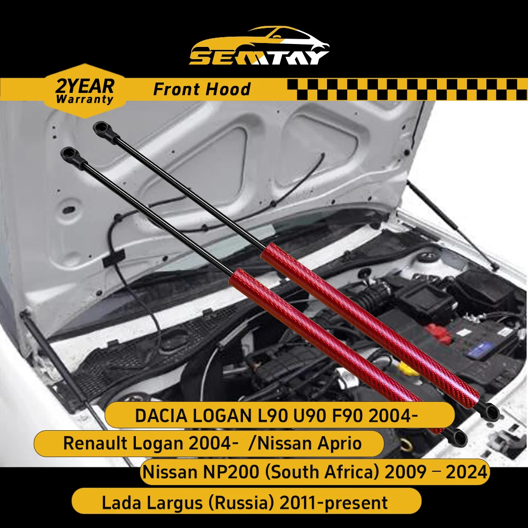 

Стойки капота SEMTAY для DACIA LOGAN L90 U90 F90/Renault Logan 2004- Поддержка подъема капота Амортизаторы Автомобильные аксессуары