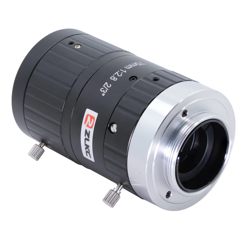 ZLKC 75 мм объектив 2/3 дюйма C Крепление объектива FA промышленные камеры 10MP низкое искажение F2.8 ручной радужной 10 мегапикселей 4K камеры