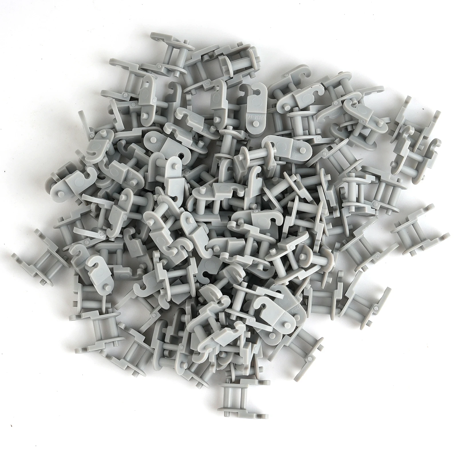 100 قطعة سلسلة صغيرة ربط الزاحف أجزاء اللبنات الفنية 3711 وصلة صغيرة معالج سلسلة الطوب اللعب اكسسوارات أسود/رمادي