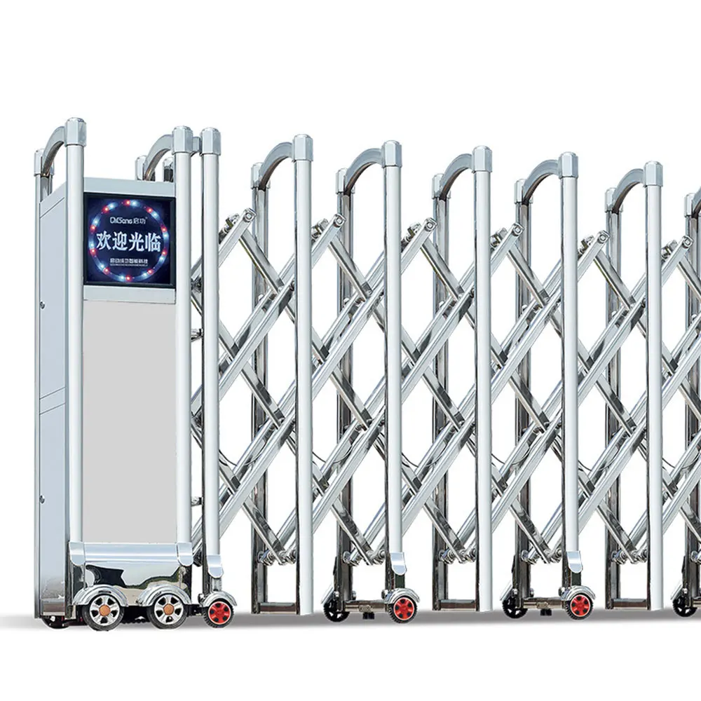 Customized Fancy Electric Aluminum Gate Door Design Philippines Price Telescopic Retractable Sliding Gate
