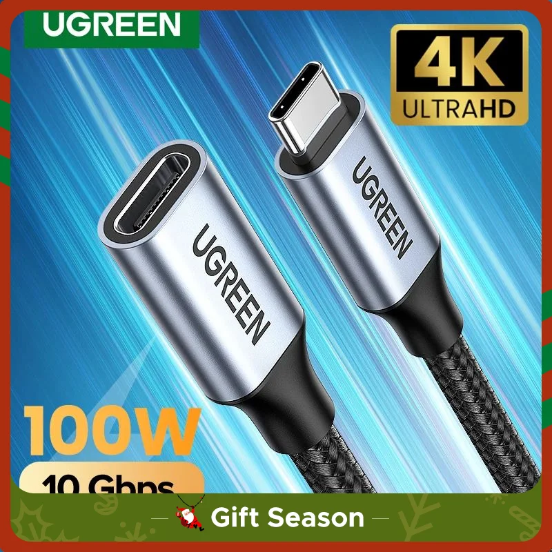 Ugreen USB C 익스텐션 케이블, 샤오미 닌텐도 스위치용, 썬더볼트 3 USB-C 코드, USB 3.2, USB 익스텐션 케이블