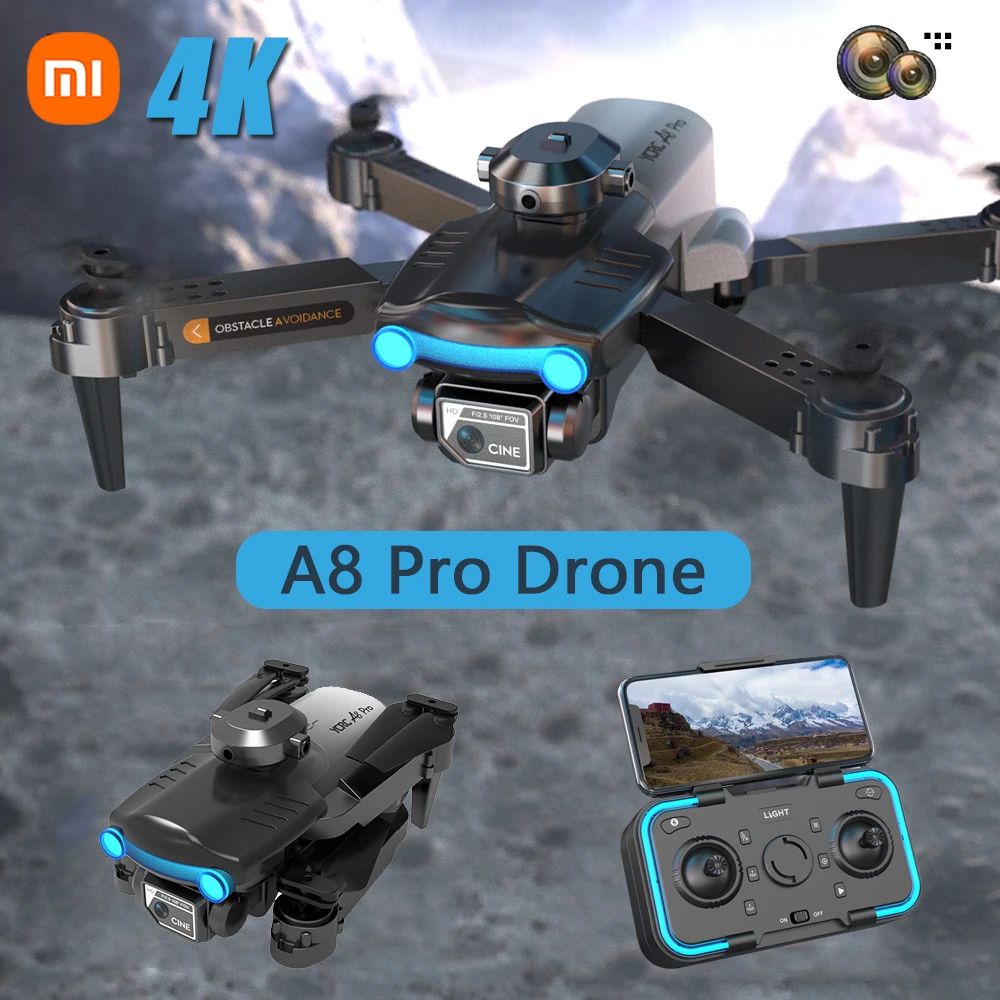 XIAOMI NEW A8 Pro Drone 4K HD Dual Camera GPS Professinal Aerial Photography Folding UAV WIFI RC Helicopter Obstacle Avoidance