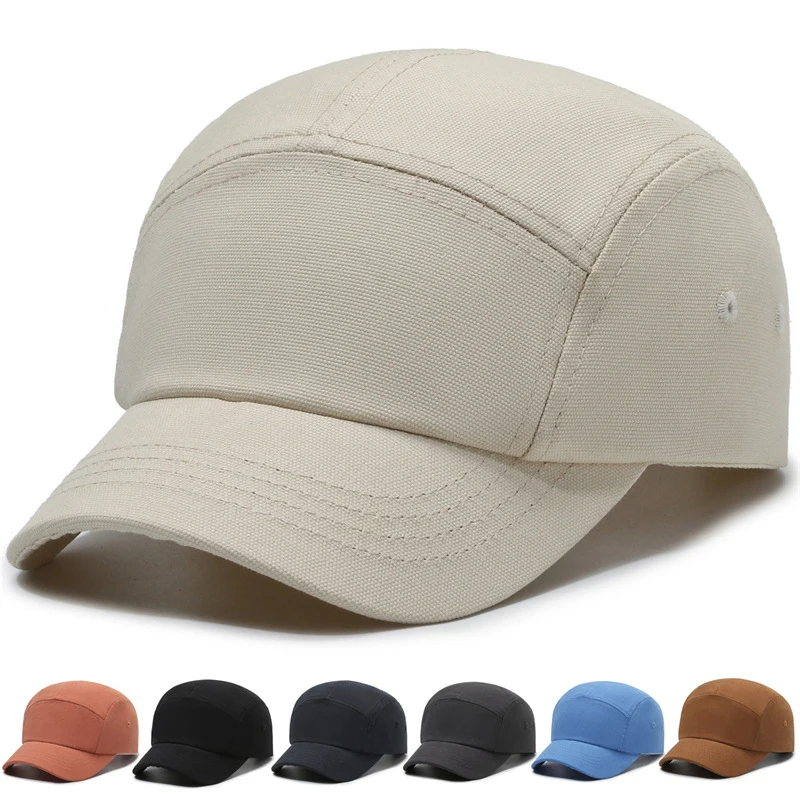 

2023 New Short Brim Baseball Cap Summer Breathable Sun Hats Solid Color Adjustable Snapack Caps Fashion Peaked Cap For Women Men