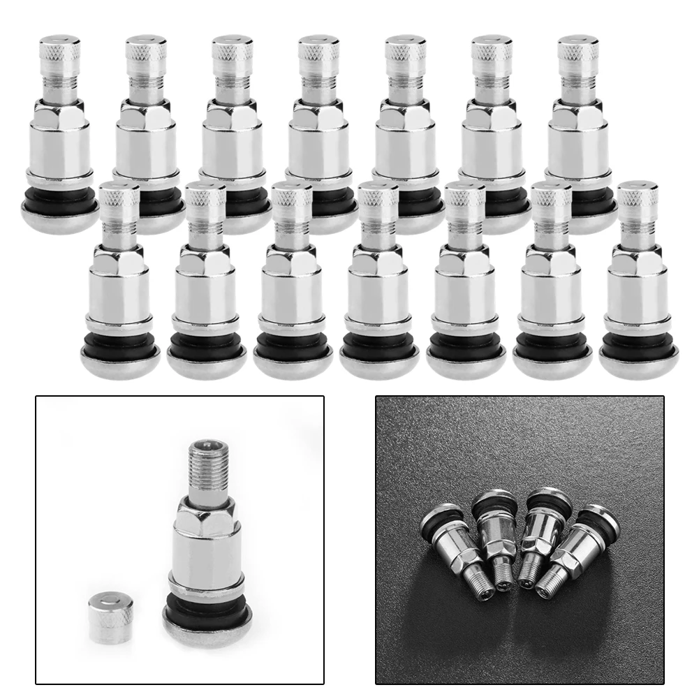 Air Tightness Tire Valves Pack Car Auto 17 Millimeters Diameter Tubeless Tire Valve Easy Installation Secure Fit