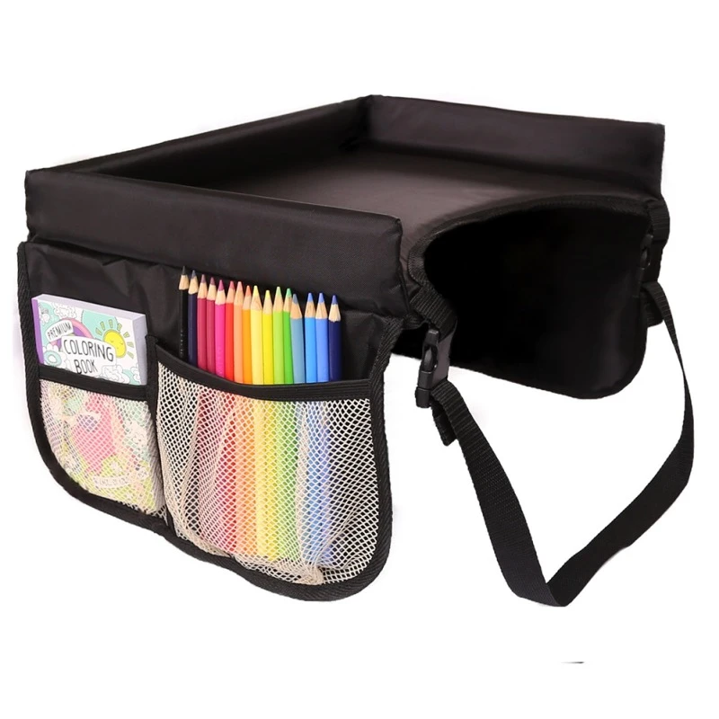 

Baby Car Seat Tray Storage Kids Toy Food Water Holder Desk Children Table Safety Child Table Storage Travel Play Car Accessories
