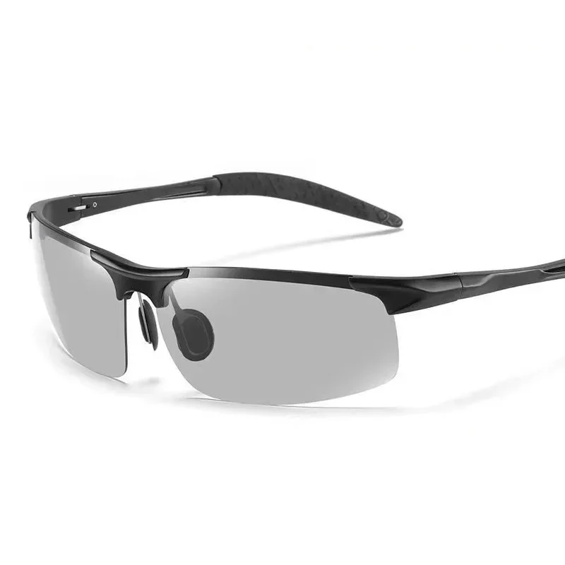 새로운 남성 편광 선글라스 남성 광 변색 사각형 태양 안경 야외 낚시 야간 운전 안경 UV400 Oculos De Sol
