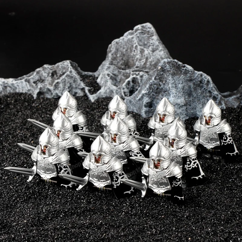 Crusaders militaires médiévaux figurines de soldats blocs de construction château hôpitaux chevaliers teutoniques guerrier casque briques jouet DT8901