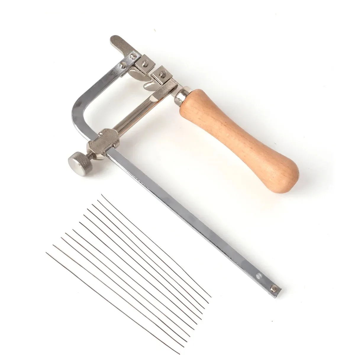 Kit de marco de sierra para joyería con 12 cuchillas, sierra de metal ajustable para corte de precisión de anillos de ce
