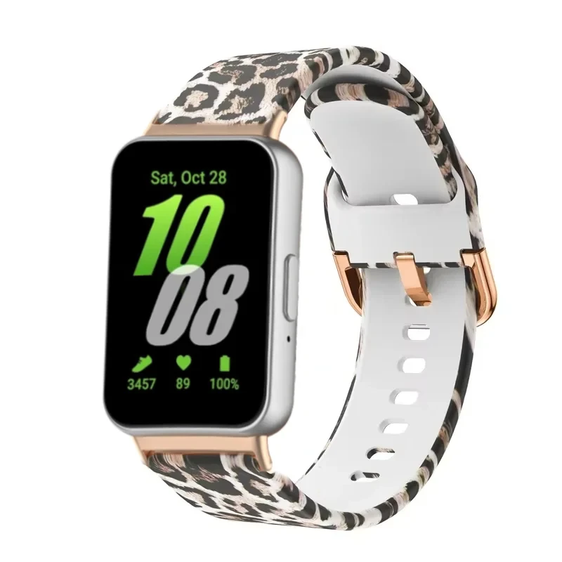 Correas de silicona suave para Samsung Galaxy Fit 3, correa deportiva para reloj Samsung Galaxy Fit3, pulsera impresa, pulsera transpirable