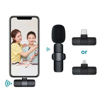 Basix Mini Lavalier Microphone Portable Audio Video Recording Wireless Live Streaming Microphone for IPhone 16  Android Phone