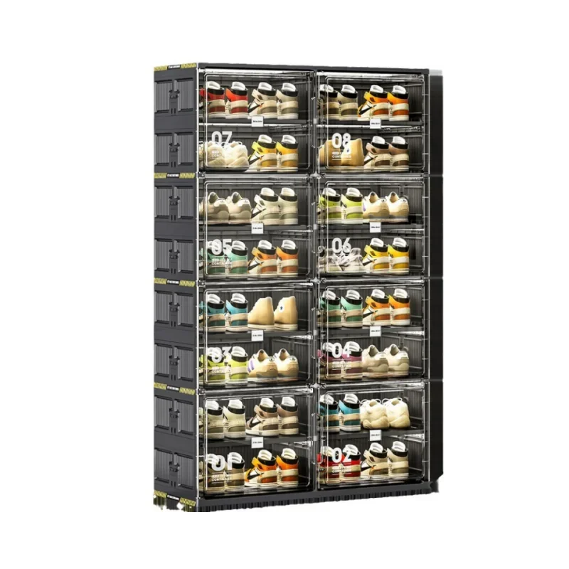 Folding Free Installation Storage Box Transparent Shoe Cabinet Storage Sundries Storage Box Shoe Organizer Storage DL30BM