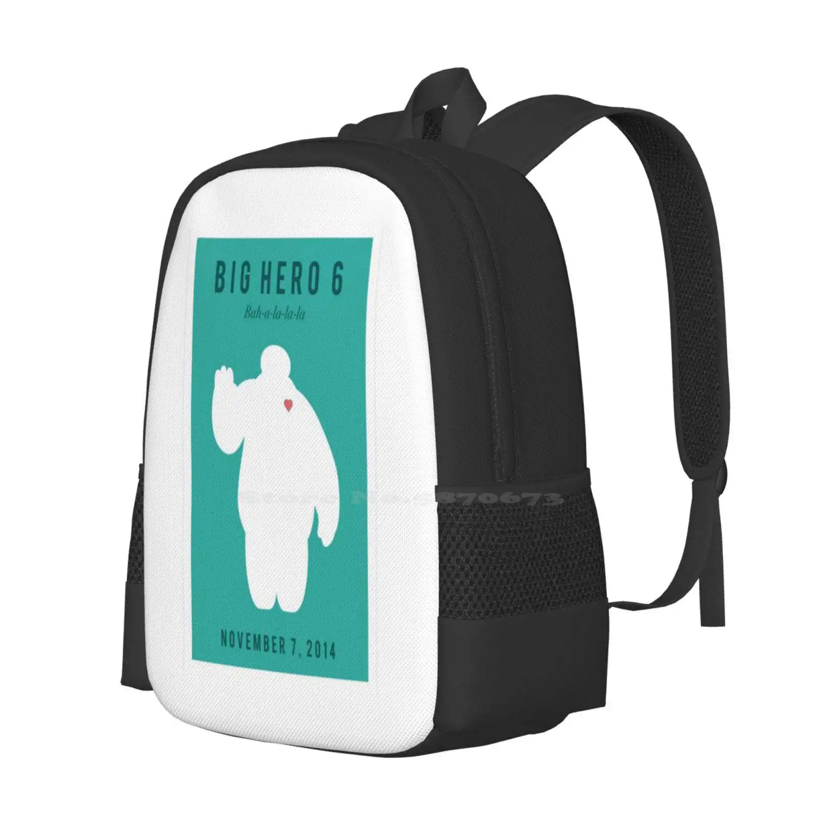 Bah-A-La-La-La Hot Sale Schoolbag Backpack Fashion Bags Big Hero 6 Baymax Movie Big Hero Six Cute Animated Adorable Animation