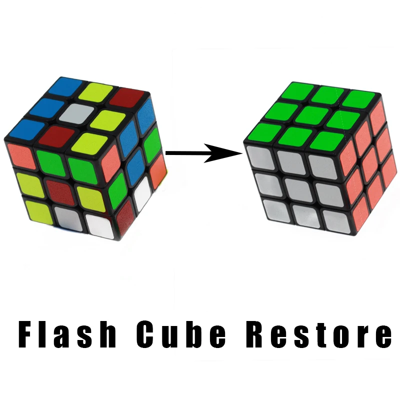 Flash Cube Restore ,Restore Instant Cube - Magic Trick ,Stage,Close Up magic props, Accessories,Comedy,street